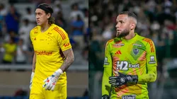 Cássio e Everson podem ser protagonistas dos clássicos. Fotos: Fernando Moreno/AGIF e Fernando Teramatsu/AGIF