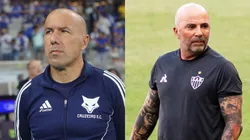 Leonardo Jardim: Gilson Lobo/AGIF / Sampaoli: Fernando Moreno/AGIF