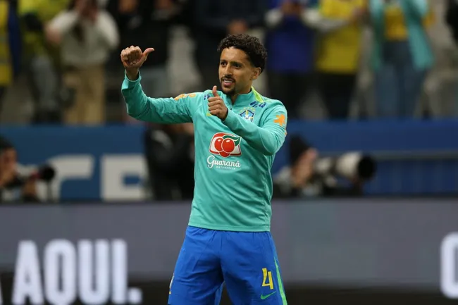 Marquinhos, jogador da Selecao Brasileira durante a partida entre Brasil e Paraguai na Neo Quimica Arena em Sao Paulo (SP), pelas Eliminatorias da Copa do Mundo 2026. Foto: Marlon Costa/AGIF
