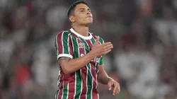 Thiago Silva marcou o gol da classificação do Fluminense. Foto: Thiago Ribeiro/AGIF