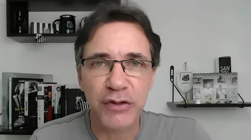 Vagner Frederico, setorista do Santos. Imagem: Reprodução/Canal YouTube