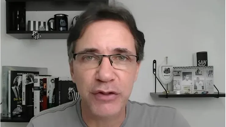 Vagner Frederico, setorista do Santos. Imagem: Reprodução/Canal YouTube