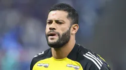 Hulk durante o aquecimento da partida no Mineirão