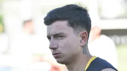 Barreal durante treino no CT Rei Pelé.