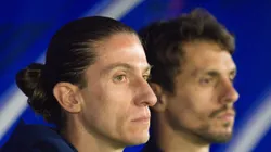 Filipe Luís durante jogo do Fla em Bragança Paulista.