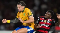 Chico da Costa, jogador do Mirassol durante partida contra o Flamengo no estadio Maracana pelo campeonato Brasileiro A 2025. Foto: Jorge Rodrigues/AGIF
