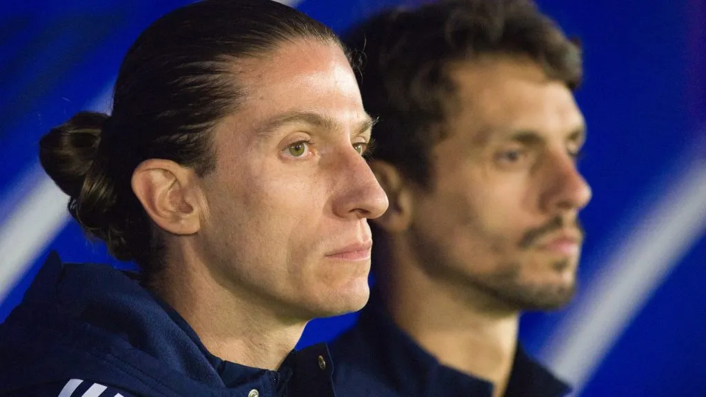 Filipe Luis tecnico do Bragantino durante partida contra o Flamengo no estadio Cicero De Souza Marques pelo campeonato Brasileiro A 2025. Foto: Anderson Romao/AGIF