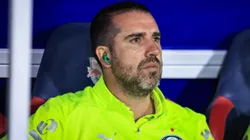 Joao Martins tecnico do Palmeiras durante partida contra o Bragantino no estadio Cicero De Souza Marques pelo campeonato Brasileiro A 2025. Foto: Fabio Giannelli/AGIF