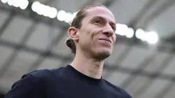 Filipe Luís, técnico do Flamengo em partida pelo campeonato brasileiro. (Foto: Lucas Figueiredo/Getty Images)