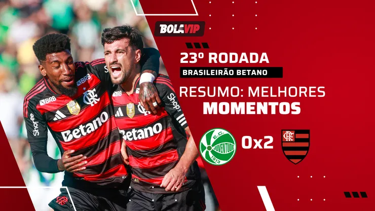 Arrascaeta e Emerson Royal marcam e Flamengo volta a vencer o Juventude no Alfredo Jaconi após 28 anos. Foto: Luiz Erbes/AGIF