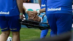 Braithwaite saiu de maca na partida contra o Mirassol.