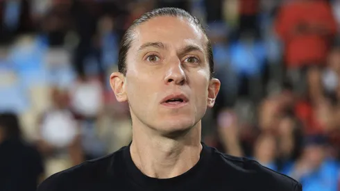 Filipe Luís, técnico do Flamengo em partida pelo campeonato brasileiro