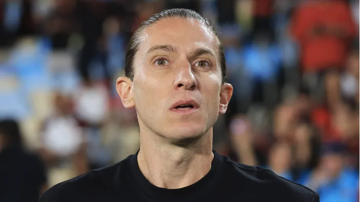 Filipe Luís, técnico do Flamengo em partida pelo campeonato brasileiro
