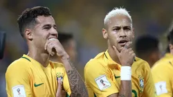 Neymar, do Santos, e Coutinho, do Vasco, em ação pela Seleção Brasileira. Foto: Lucas Figueiredo/CBF