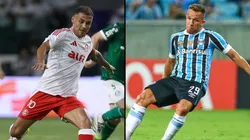 Alan Patrick, meia-atacante do Internacional e Arthur, volante do Grêmio