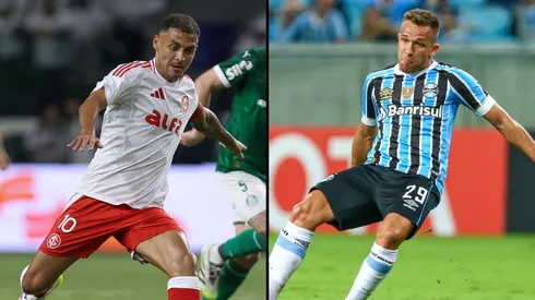 Alan Patrick, meia-atacante do Internacional e Arthur, volante do Grêmio