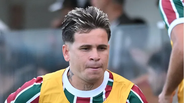SP - SANTOS - 31/08/2025 - BRASILEIRO A 2025, SANTOS X FLUMINENSE - SOTELDO jogador do Fluminense durante partida contra o Santos no estadio Vila Belmiro pelo campeonato Brasileiro A 2025.
