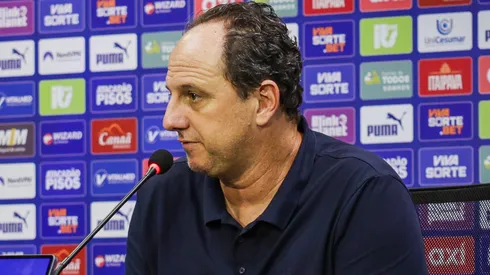 Rogério Ceni durante entrevista coletiva na Arena Fonte Nova após o jogo. Foto: Letícia Martins/EC Bahia