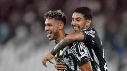 Mateo Ponte jogador do Botafogo comemora seu gol durante partida contra o Juventude no estadio Engenhao pelo campeonato Brasileiro A 2025. Foto: Thiago Ribeiro/AGIF