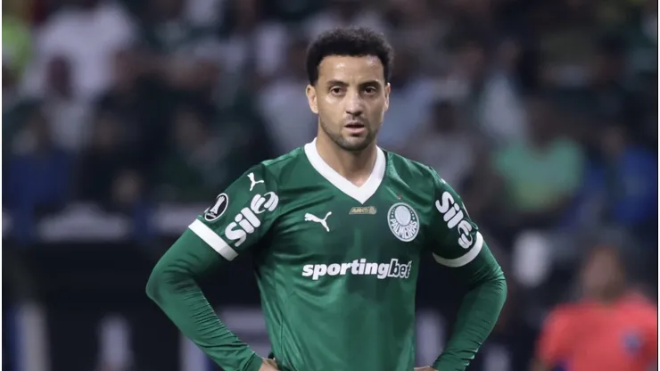 Felipe Anderson jogador do Palmeiras durante partida contra o Universitario no estadio Arena Allianz Parque pelo campeonato Copa Libertadores 2025. Foto: Marcello Zambrana/AGIF