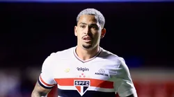Luciano jogador do Sao Paulo durante partida contra o Vitoria no estadio Morumbi pelo campeonato Brasileiro A 2025. Foto: Marcello Zambrana/AGIF