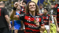 David Luiz na comemoração do título da Copa do Brasil (Marcelo Cortes / CRF)