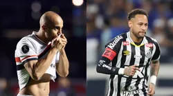 Lucas e Neymar. Fotos: Marcello Zambrana/AGIF e Gilson Lobo/AGIF.