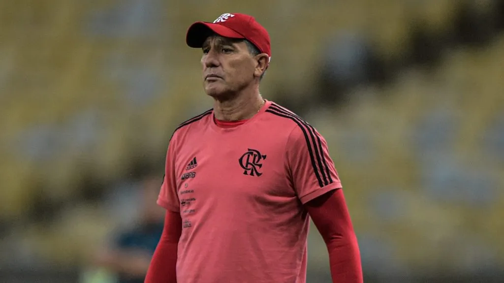 Renato Gaúcho dirigindo o Flamengo. Foto: Thiago Ribeiro/AGIF