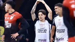 SP - SAO PAULO - 10/09/2025 - COPA DO BRASIL 2025, CORINTHIANS X ATHLETICO-PR - Rodrigo Garro jogador do Corinthians comemora seu gol durante partida contra o Athletico-PR no estadio Arena Corinthians pelo campeonato Copa Do Brasil 2025. Foto: Marcello Zambrana/AGIF