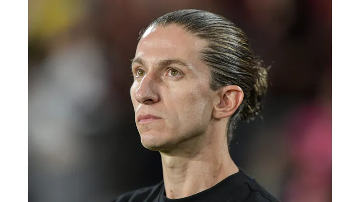Filipe Luís durante a última partida do Fla em casa na Libertadores