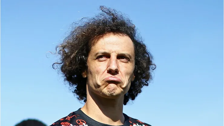 David Luiz em ação com a camisa do Flamengo, em 2022.