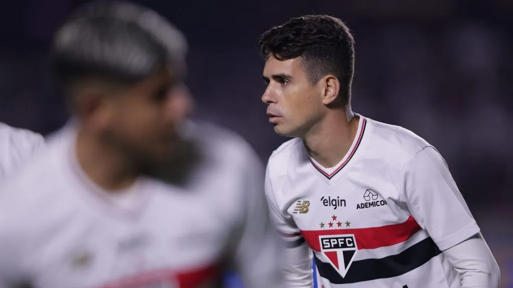 Oscar jogador do Sao Paulo durante partida contra o Corinthians no estadio Morumbi pelo campeonato Brasileiro A 2025. Foto: Ettore Chiereguini/AGIF