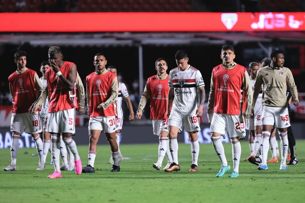 O último encontro entre São Paulo e LDU aconteceu em 2023, pela Sul-Americana, e o Tricolor paulista foi eliminado nos pênaltis. Foto: Ettore Chiereguini/AGIF