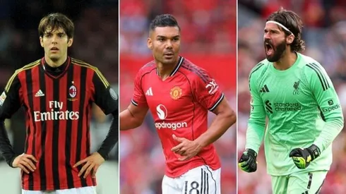 Kaká, Casemiro e Alisson estão no ranking dos jogadores brasileiros que impactaram o futebol europeu no século XXI
