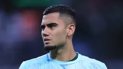 SP - SAO PAULO - 13/09/2025 - BRASILEIRO A 2025, PALMEIRAS X INTERNACIONAL - Andreas Pereira jogador do Palmeiras durante aquecimento antes da partida contra o Internacional no estadio Arena Allianz Parque pelo campeonato Brasileiro A 2025.