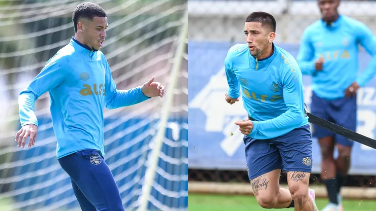Alysson e Kike Olivera disputam posição no Grêmio.