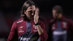 Luis Zubeldia tecnico do Sao Paulo durante partida contra o Talleres no estadio Morumbi pelo campeonato Copa Libertadores 2025. Foto: Ettore Chiereguini/AGIF