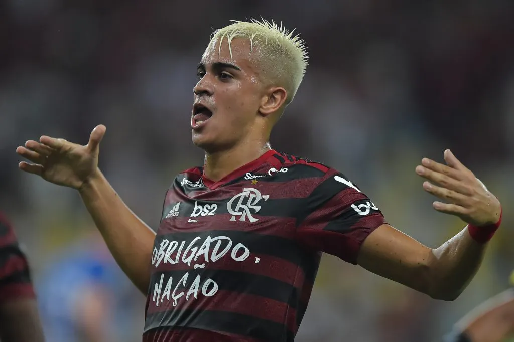 Reinier foi campeão do Brasileirão e Libertadores pelo Flamengo em 2019. Foto: Thiago Ribeiro/AGIF