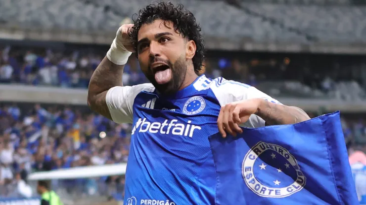 Gabriel Barbosa Gabigol jogador do Cruzeiro comemora seu gol durante partida contra o Juventude no estadio Mineirao pelo campeonato Brasileiro A 2025. Foto: Gilson Lobo/AGIF
