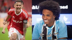 Alan Patrick e Willian vão se enfrentar no Gre-Nal 488 - Fotos: Maxi Franzoi/AGIF