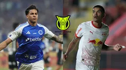 Kaio Jorge do Cruzeiro e Lucas Barbosa do Bragantino - Fotos: Gilson Lobo/AGIF e Marlon Costa/AGIF