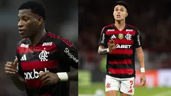 Gonzalo Plata e Luiz Araújo disputam posição no Flamengo - Foto: Jorge Rodrigues/AGIF