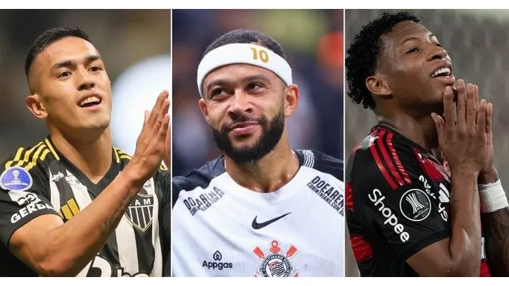 Tomas Cuello (Atletico-MG), Memphis Depay e Plata (Flamengo) estão entre os jogadores estrangeiros que se destacam em clubes nacionais
