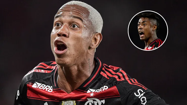 Com a mesma quantidade de gols, Wallace Yan joga 62% a menos que Bruno Henrique. FotoxFoto: Bruno Henrique (Jorge Rodrigues/AGIF); Wallace Yan (Thiago Ribeiro/AGIF)