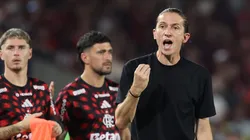 Filipe Luís, técnico do Flamengo em partida pelo campeonato brasileiro. (Foto: Wagner Meier/Getty Images)