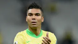 SP - SAO PAULO - 10/06/2025 - ELIMINATORIAS COPA DO MUNDO 2026, SELECAO BRASILEIRA X PARAGUAI - Jogadores do Selecao Brasileira Vinicius Junior, Casemiro e Rafinha comemoram vitoria ao final da partida contra o Paraguai no estadio Arena Corinthians pelo campeonato Eliminatorias Copa Do Mundo 2026.