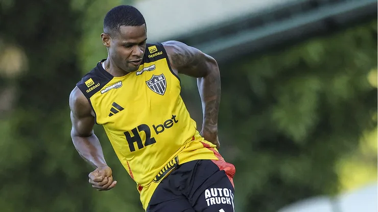 Júnior Santos em treino do Atlético-MG (Divulgação/x @Atletico)