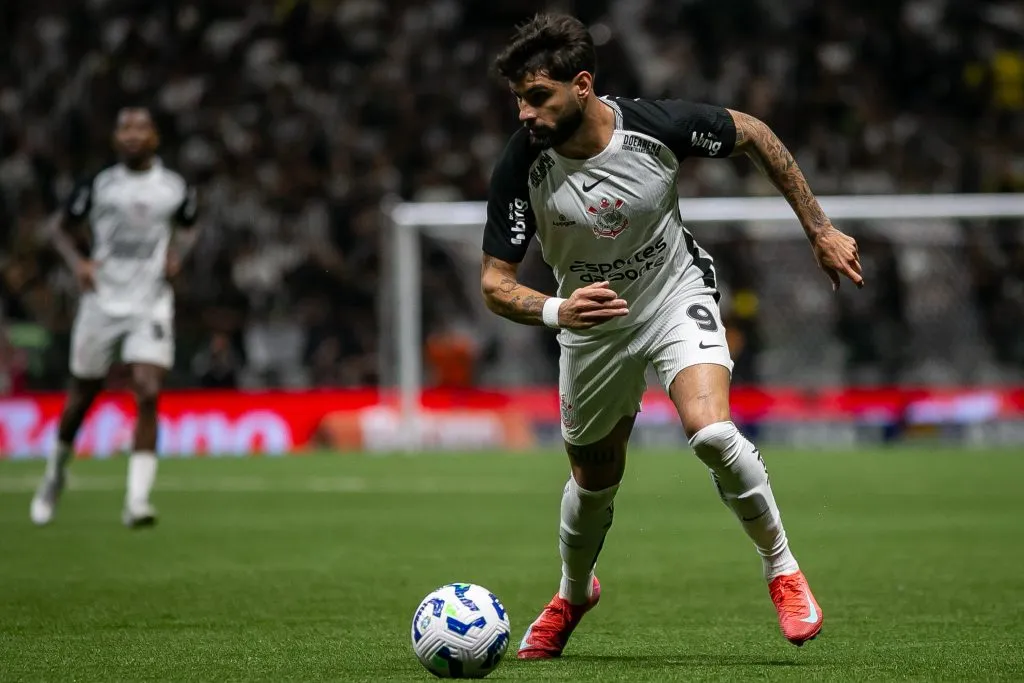 Yuri Alberto jogador do Corinthians durante partida contra o Atletico-MG no estádio Arena MRV – Foto: Fernando Moreno/AGIF