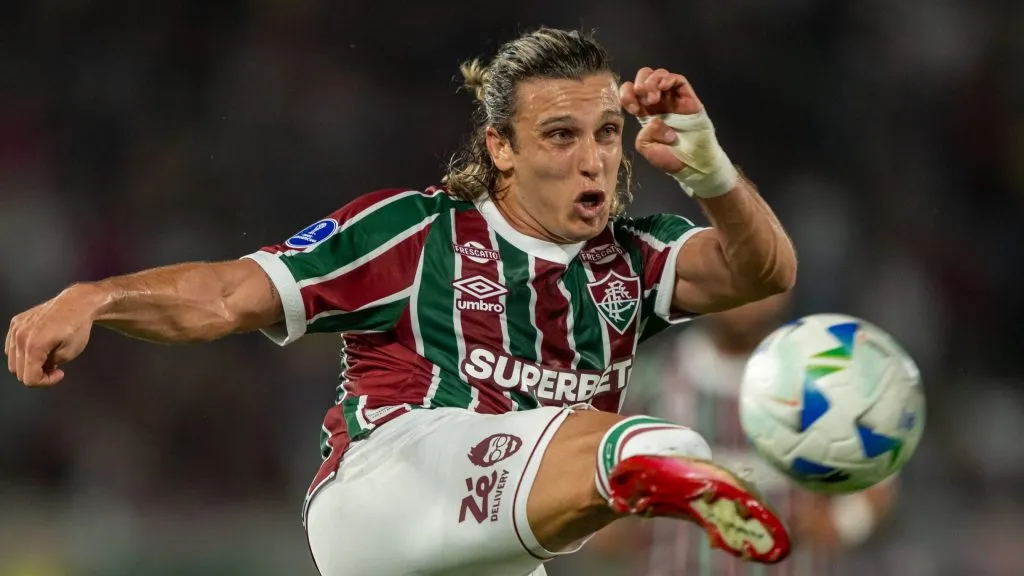 Canobbio marcou golaço contra Lanús, o 11º pelo Fluminense na temporada – Foto: Jorge Rodrigues/AGIF