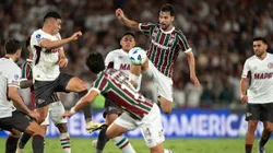Martinelli, jogador do Fluminense durante partida contra o Lanus no estadio Maracana pelo campeonato Copa Sul-americana 2025.